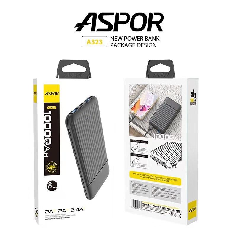 Aspor A323 Power Bank 10,000mAh