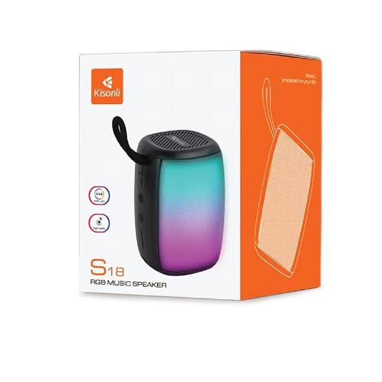 KISONLI S18 RGB COLORFUL HIGH QUALITY PORTABLE BLUETOOTH SPEAKER