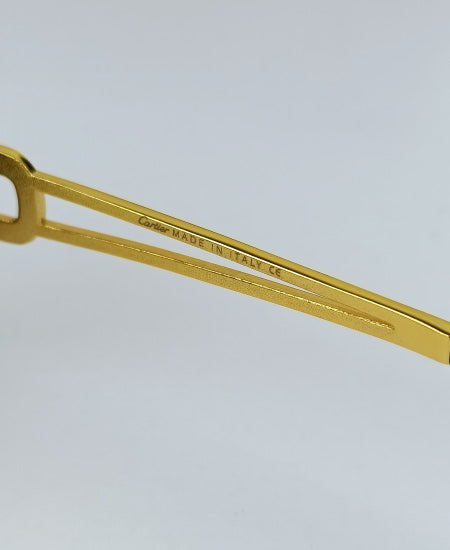 Cartier Sunglasses Golden Black CRT51 [simple]