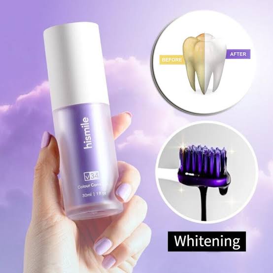 Hismile v34 Teeth Whitening Tooth Stain Removal Purple Toothpaste Hismile V34 Colour Corrector
