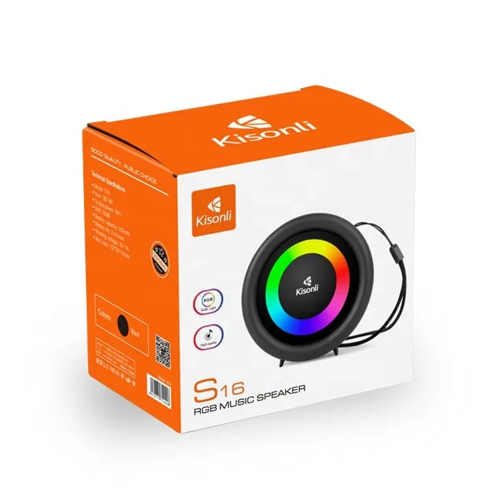 KISONLI S16 TWS DJ POWERED PORTABLE MINI FM RADIO BLUETOOTH SPEAKER WITH SOFT CORD HANDLE