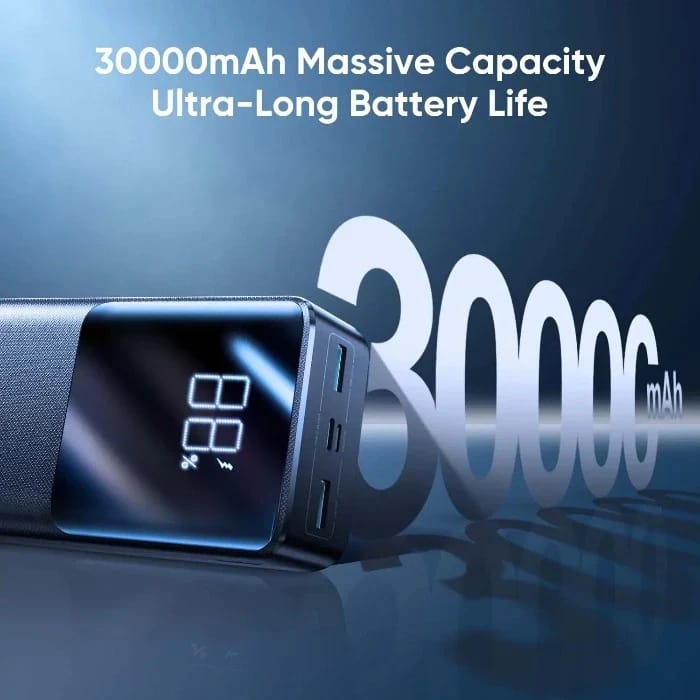 Joyroom JR-Qp193 22.5W 30,000mAh 2 Inputs 3 Output Power Bank LED Display PD 3.0 QC 3.0