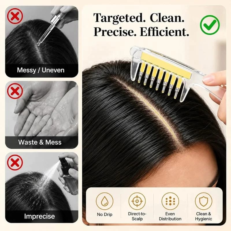 Scalp & Hair Oil Applicator Comb