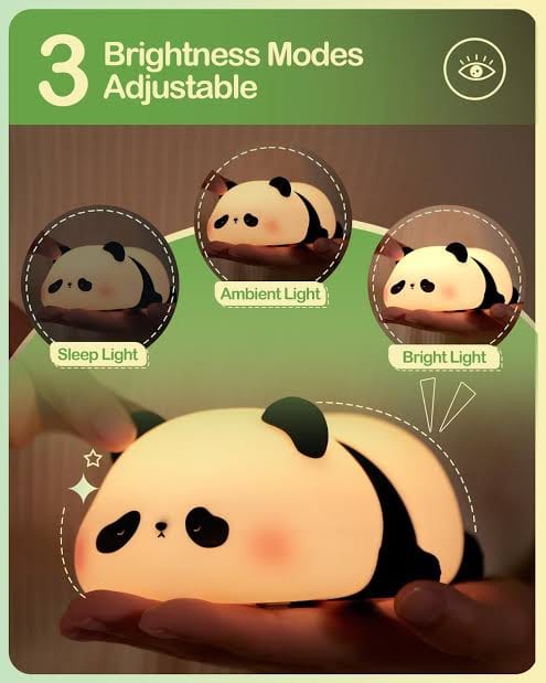 Cute Mini Panda LED Night Light – Rechargeable 🐼