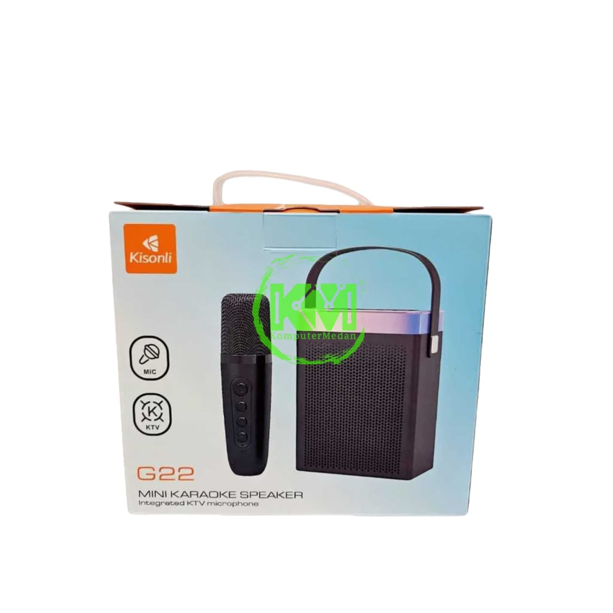 KISONLI G22 MINI BT PORTABLE KARAOKE SPEAKER WITH WIRELESS HANDHELD MICROPHONE