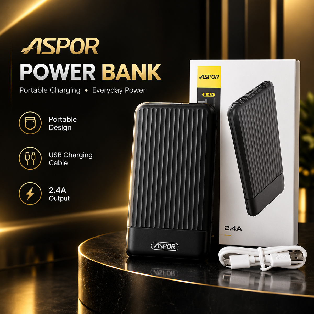 Aspor A323 Power Bank 10,000mAh